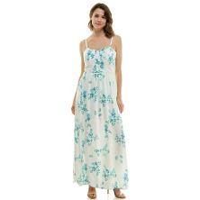 Juniors' Lily Rose Sleeveless Molded Cup Maxi Dress Lily Rose