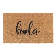 RugSmith Hola Script Heart Corazon Doormat RugSmith