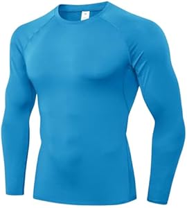 Мужская Базовая Майка LEICHR 1/3 Pack Compression Shirts Athletic Long Sleeve Sports Running Tops Workout Baselayer Undershirts LEICHR