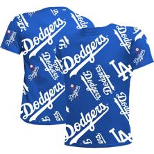 Youth Stitches Royal Los Angeles Dodgers Allover Team T-Shirt Stitches