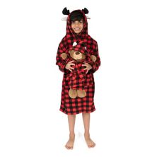 Флисовый халат с капюшоном для девочек и кукол Leveret Moose, 14 лет Leveret