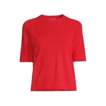 Ash Short-Sleeve Cashmere Sweater Minnie Rose