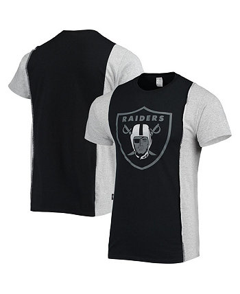 Men's Black, Heathered Gray Las Vegas Raiders Split T-shirt Refried Apparel