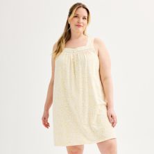 Plus Size Croft & Barrow® Short Sleeve Cotton Nightgown Croft & Barrow