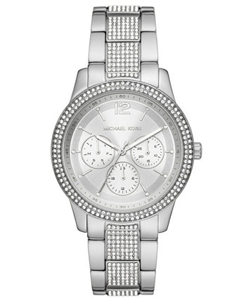 Многофункциональные женские часы Tibby с серебристым ремешком из нержавеющей стали 40 мм Michael Kors
