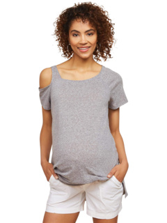 Женские шорты из поплина Secret Fit Belly для беременных и беременных Motherhood Maternity