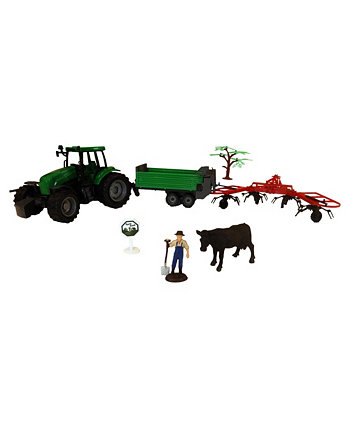 Игровой набор Green Farm Tractor, 7 предметов PLAYTEK