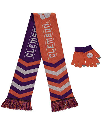 Мужской и женский оранжевые перчатки и шарф Clemson Tigers Combo Set FOCO