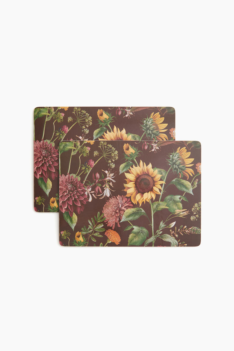 2-pack Graphic-print Placemats H&M