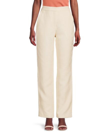 High Rise Textured Tapered Pants BRANDON MAXWELL