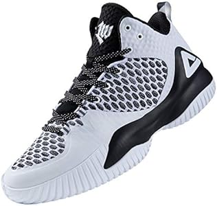 PEAK High Top Mens Basketball Shoes Streetball Master Breathable Non Slip Outdoor Sneakers Cushioning Workout Shoes for Fitness PEAK