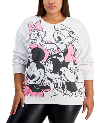 Модный свитшот больших размеров с рисунком Микки и друзей Disney
