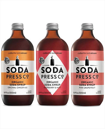 3-Pk. Soda Press Craft Разнообразные содовые сиропы SodaStream