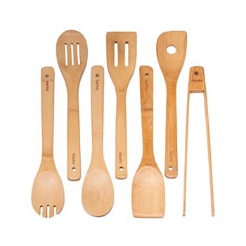 Wooden Spoons for Cooking 7-Pack - Wooden Kitchen Utensils Set for Nonstick Cookware Blauke