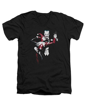 Men's Harley And Joker Short Sleeve Adult V Neck Tee / T-Shirt Batman