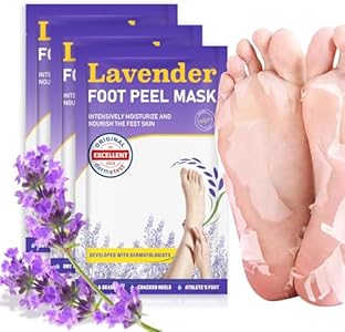 4 in 1 Foot Peeling Mask : Peeling Foot Mask Dermatologically Tested Repairs Heels & Removes Dry Dead Skin for Baby Soft Feet Exfoliating Foot Peel Mask for Dry Cracked Feet Combo 4 Pack OUKEYA