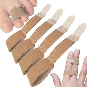 Chiroplax Non-Elastic Toe Wraps Buddy Tape (4 Pack) Broken Overlapping Hammer Toe Separator Brace Finger Cushion Bandages Splint Straightener Chiroplax