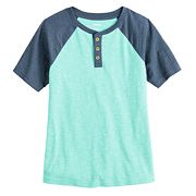 Boys 8-20 Sonoma Goods For Life® Short Sleeve Henley Tee in Regular & Husky Sonoma