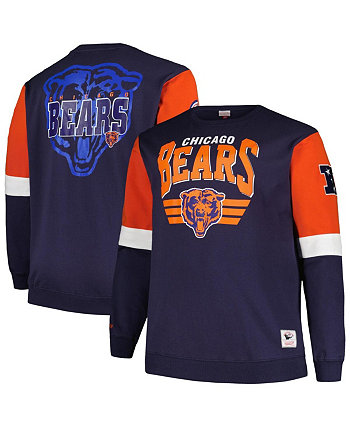 Мужской темно-синий флисовый пуловер Chicago Bears Big and Tall свитшот Mitchell & Ness