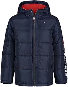  Кроссовки Tommy Hilfiger Boy's Chevron Color-Block Puffer (Большие дети) Tommy Hilfiger