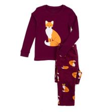 Детская хлопковая рубашка Leveret и флисовые брюки Пижама Fox Leveret