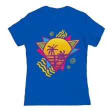 Junior's COLAB89 by Threadless Retro Palm Tree Graphic Tee COLAB89 by Threadless