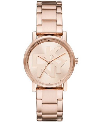 Женские часы Soho с тремя стрелками и браслетом из нержавеющей стали цвета розового золота, 34 мм DKNY