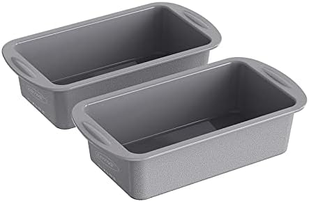 Silicone Loaf Pans for Baking Bread, 2 Packs 9x5 Inch Silicone Bread Loaf Pans for Homemade Bread, Nonstick Silicone Baking Molds for Meatloaf, Banana Bread, Loaves, Toast -Grey KEYFIVE