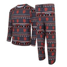 Men's Concepts Sport Black San Francisco Giants Knit Ugly Sweater Long Sleeve Top & Pants Set Unbranded