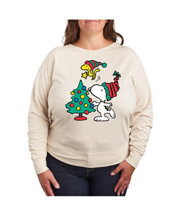 Женская Футболка Hybrid Apparel Plus Size Peanuts Holidays Graphic Pullover Hybrid Apparel