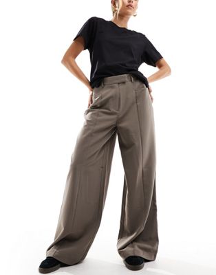 Широкие брюки с высокой талией Pieces для женщин Pieces
