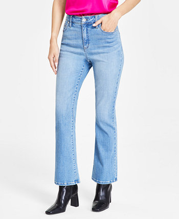 Женские укороченные джинсы с высокой посадкой и расклешенным краем, созданные для Macy's I.N.C. International Concepts