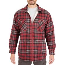 Мужская рабочая одежда Smith's Куртка-рубашка из фланели с молнией спереди и подкладкой из шерпы Smith's Workwear