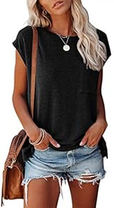 MIROL Women's Short Sleeve Tunic Tops 2025 Basic Loose T Shirts Solid Color Batwing Sleeve Casual Tee Mirol