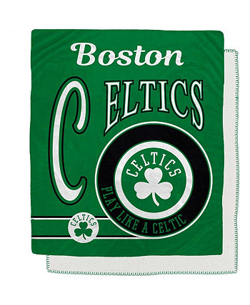 Фланелевое флисовое одеяло из шерпа с эмблемой Boston Celtics размером 50 x 60 дюймов в стиле ретро Pegasus Home Fashions