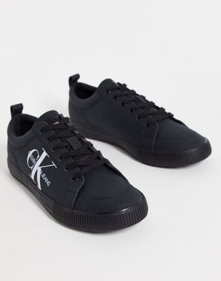 Черные кроссовки с монограммой и логотипом Calvin Klein Jeans Calvin Klein