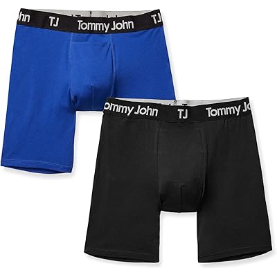 Хлопковые боксеры с эластаном Tommy John, 2 шт., с поддерживающим контурным карманом Tommy John