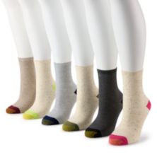 Women's GOLDTOE® 6-Pack Lola Nep Short Crew Socks GOLDTOE
