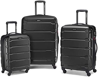 Чемодан Samsonite Omni PC, черный, набор из 2 предметов (20/24 дюйма) Samsonite