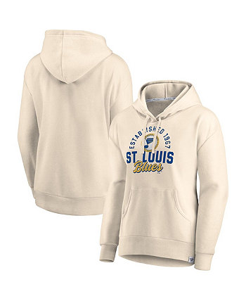 Женская брендовая толстовка с капюшоном и пуловером Carry the Puck Oatmeal St. Louis Blues Fanatics