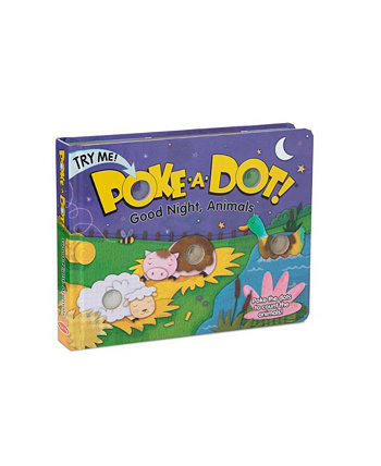Детская книга Мелиссы Дуг - Poke-a-Dot: спокойной ночи, доска для животных с кнопками для поп-музыки Melissa & Doug