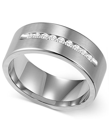 Мужское обручальное кольцо с бриллиантами из кобальта (1/4 карата) Triton