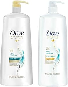 Dove Nutritive Solutions Daily Moisture, Shampoo and Conditioner Duo Set, 40 Ounce Pump Bottles Dove