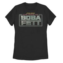 Juniors' Star Wars The Book Of Boba Fett Suit Themed Logo Graphic Tee Star Wars