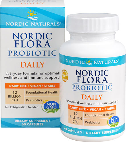 Nordic Naturals Nordic Flora™ Probiotic Daily — 12 миллиардов — 60 капсул Nordic Naturals