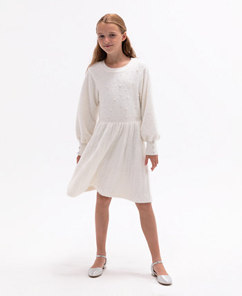 Платье-свитер с искусственным жемчугом для больших девочек Rare Editions