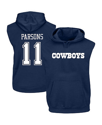 Men's Micah Parsons Navy Dallas Cowboys Big and Tall Muscle Pullover Hoodie Profile