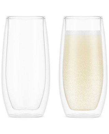 SKAL Double-Walled Champagne Glasses, Set of 2 BODUM