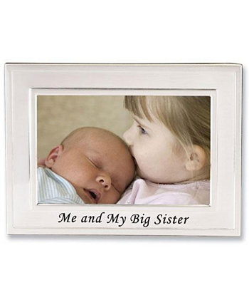 Посеребренная рамка для фотографий Big Sister - Дизайн "Я и моя старшая сестра" - 6 "x 4" Lawrence Frames