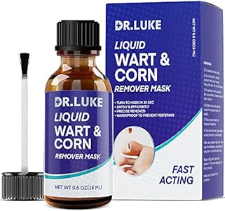 Dr. Luke Corn Removers for Toes: Deep Corn Removal for Feet Hand - Fast Acting Salicylic Acid Wart Corn Removers for Feet Hand Corn Callus Plantar Wart Common Wart Flat Wart-0.5 Oz Dr. Luke